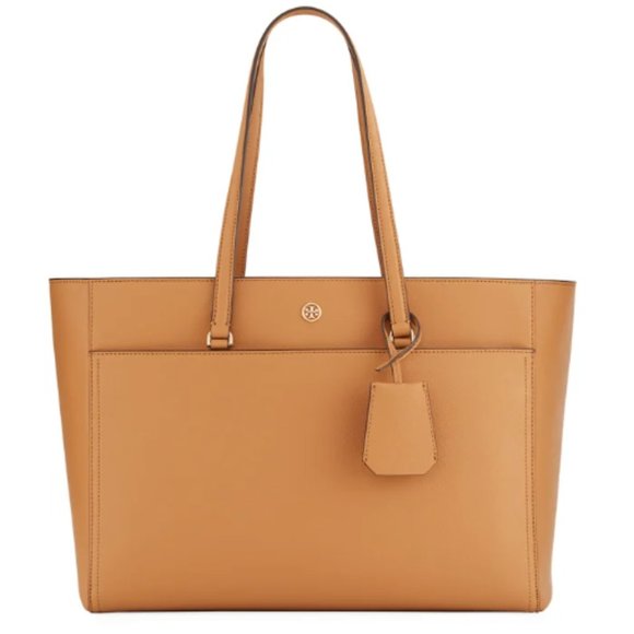 Tory Burch Handbags - Tory Burch Robinson Smooth Tote Bag Camel/Tan